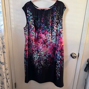 Julia Jordan Black Dress with Vibrant Floral Design